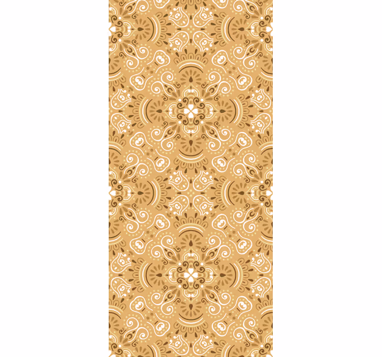 Store enrouleur chambre ado motif ornemental beige vintage - TenStickers