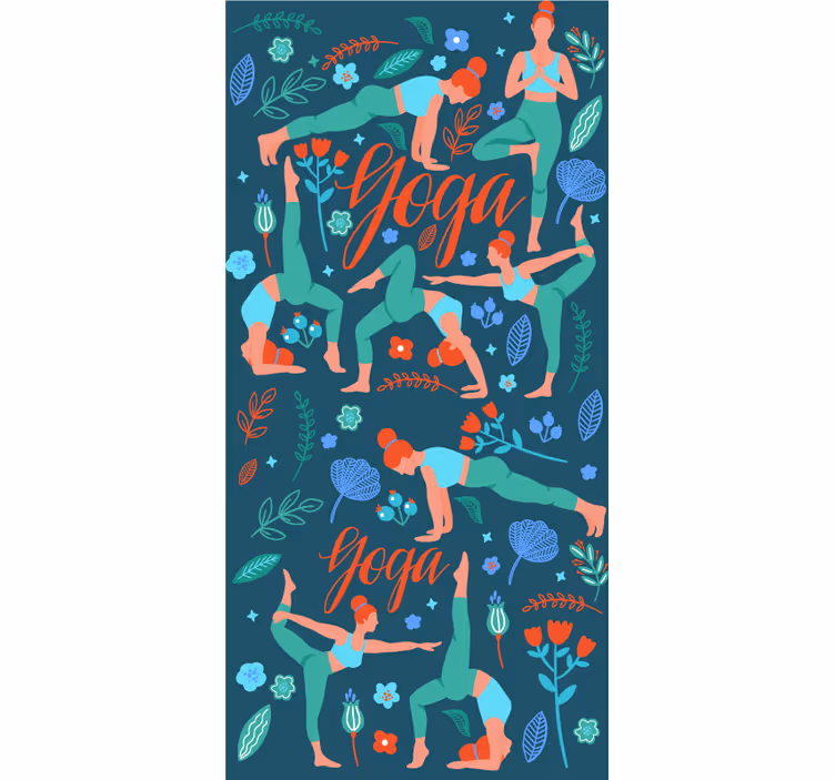 Store enrouleur chambre ado femme faisant du yoga - TenStickers