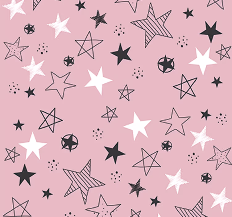 Store enrouleur chambre ado étoiles roses - TenStickers