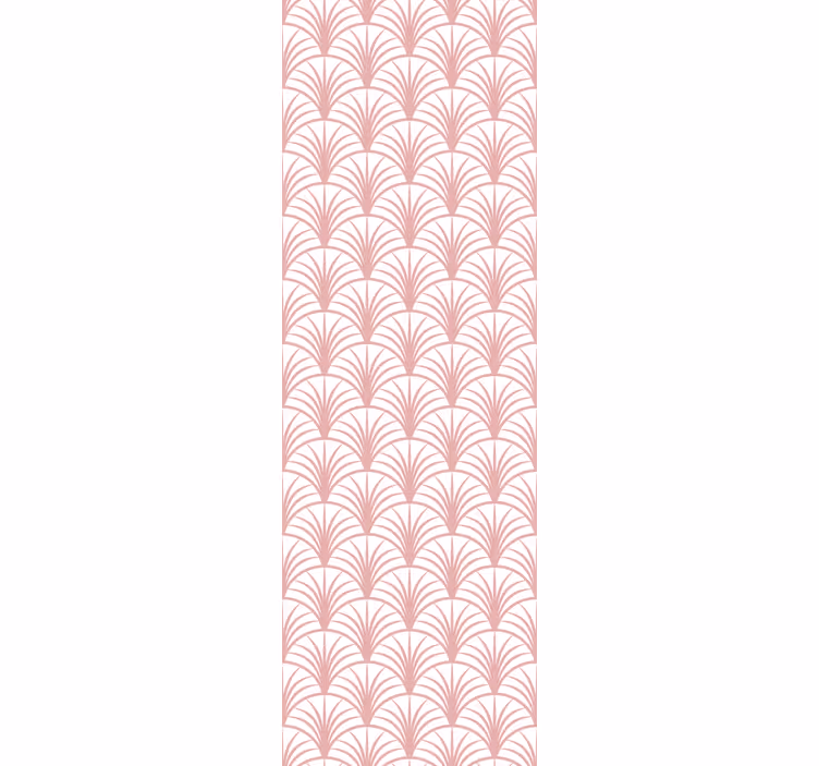 Store enrouleur moderne motifs éventails roses - TenStickers
