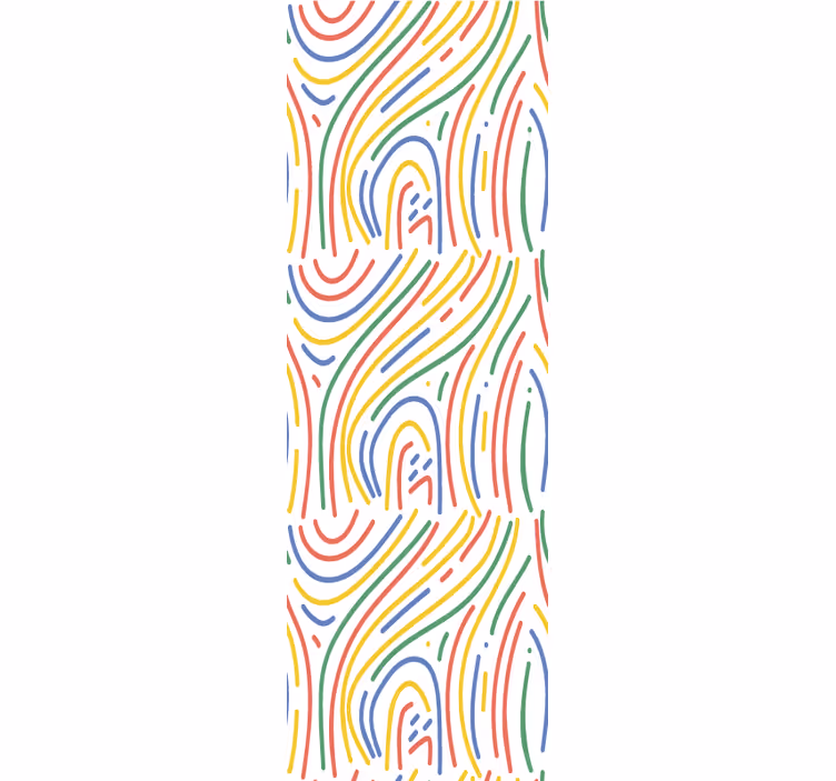 Store enrouleur moderne lignes colorées sur fond blanc - TenStickers
