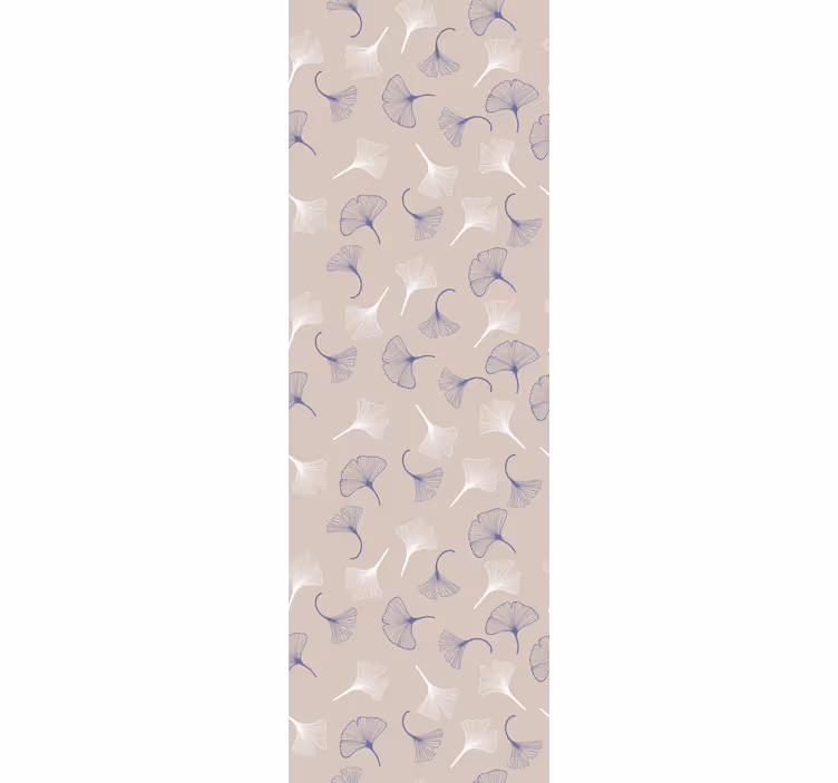 Store enrouleur moderne feuilles de ginkgo crème - TenStickers