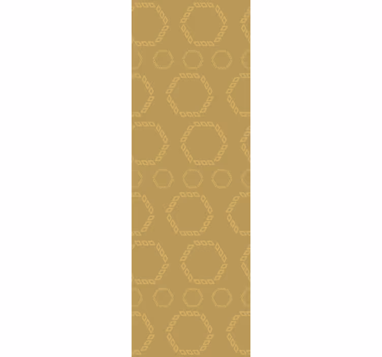 Store enrouleur moderne motifs hexagones dorés - TenStickers