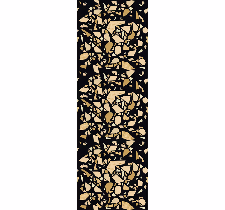 Store enrouleur moderne terrazzo noir et or - TenStickers