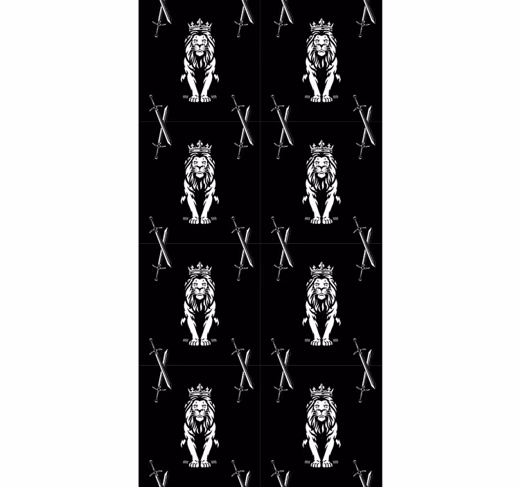 Store enrouleur moderne silhouettes de roi de la jungle - TenStickers