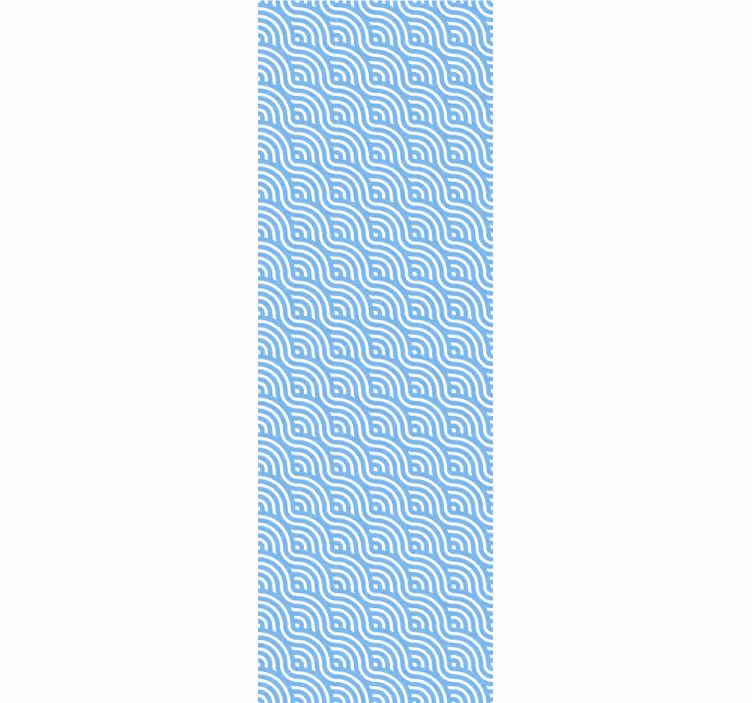 Store enrouleur moderne vagues bleues petites - TenStickers