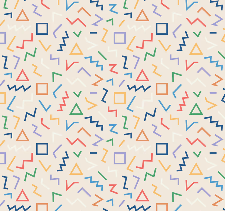 Store enrouleur moderne fond beige avec lignes colorées - TenStickers