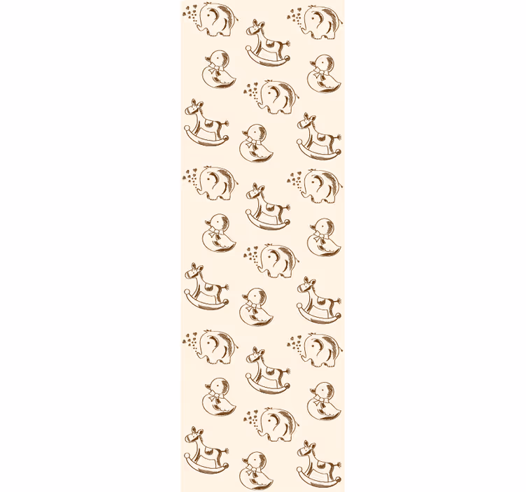 Store enrouleur moderne design mignon éléphant canard cheval - TenStickers