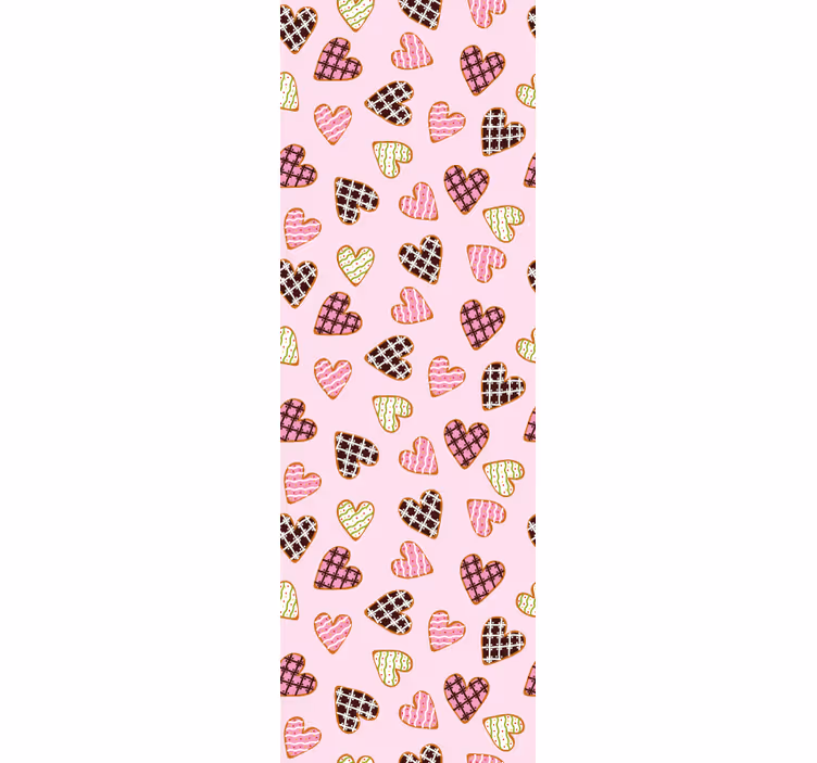 Store enrouleur moderne biscuits en cœur mignons - TenStickers