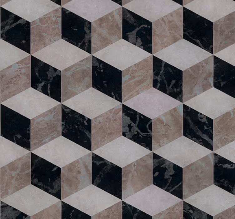 Store enrouleur moderne carreaux 3d minimalistes - TenStickers