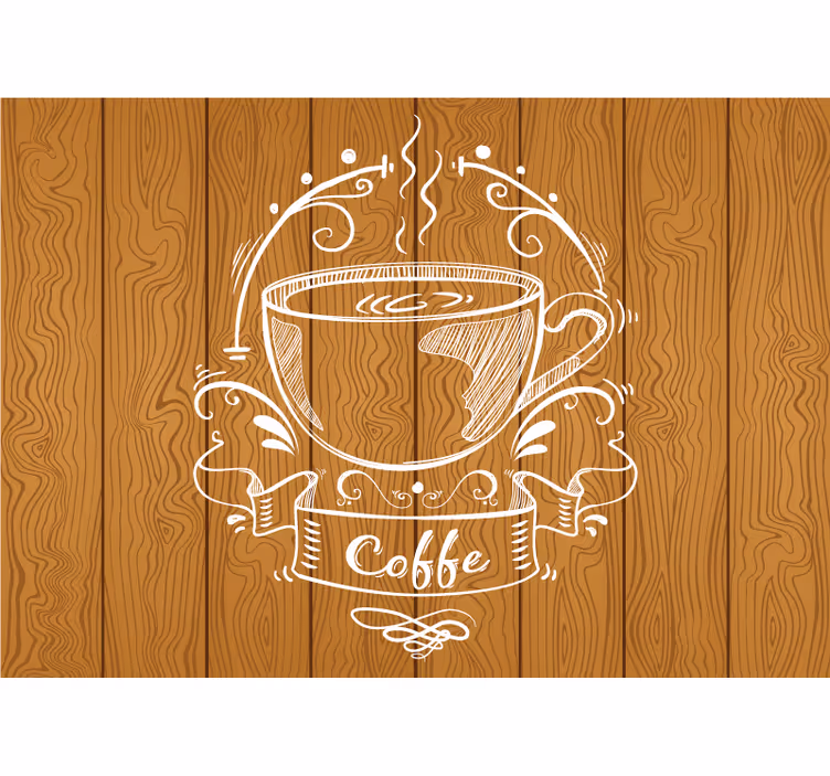 Store enrouleur cuisine panneaux en bois café - TenStickers
