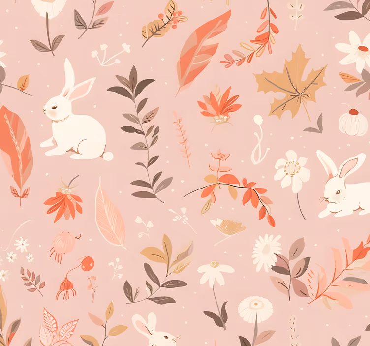 Store enrouleur rose design forêt d'automne - TenStickers