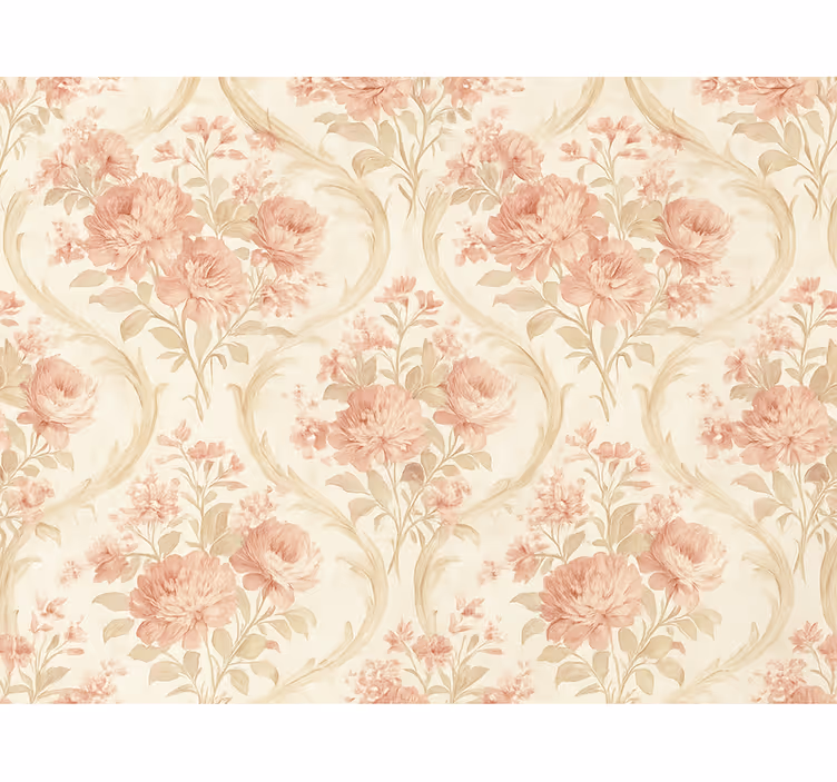 Store enrouleur rose design fleurs vintage délavées - TenStickers