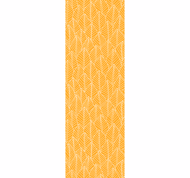 Store enrouleur jaune motif feuillage jaune - TenStickers