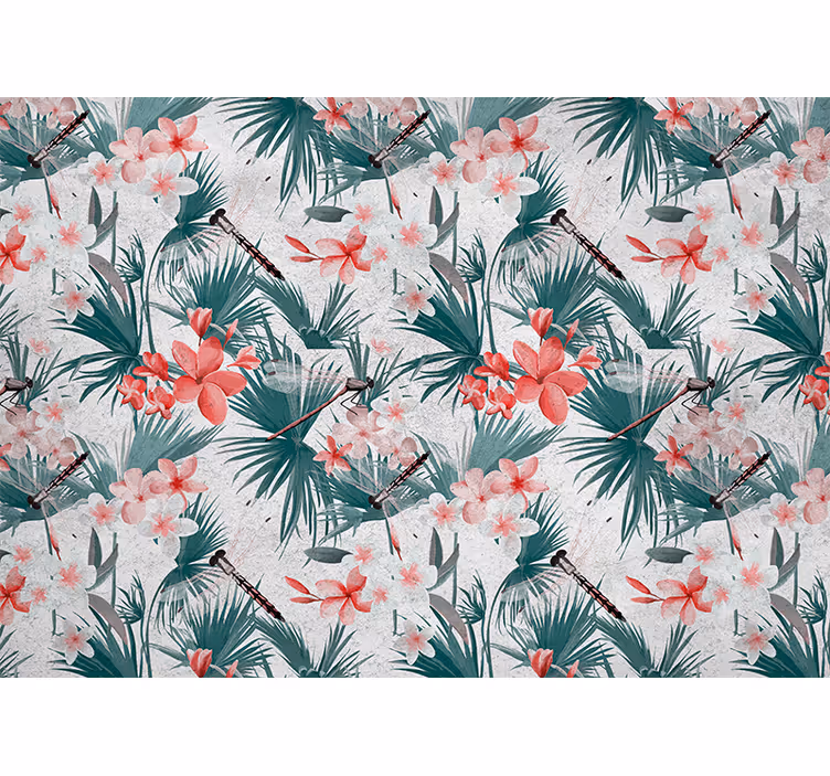 Store enrouleur cuisine plantes et fleurs tropicales - TenStickers