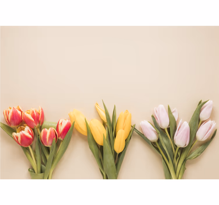 Store enrouleur cuisine fleurs trois couleurs différentes - TenStickers