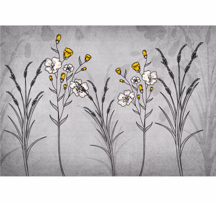 Store enrouleur cuisine plantes grises style scandinave - TenStickers