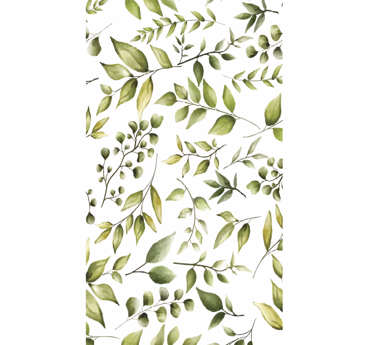 Store enrouleur cuisine feuilles d'eucalyptus aquarelle - TenStickers