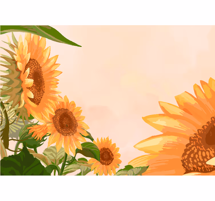 Store enrouleur cuisine tournesols peints - TenStickers