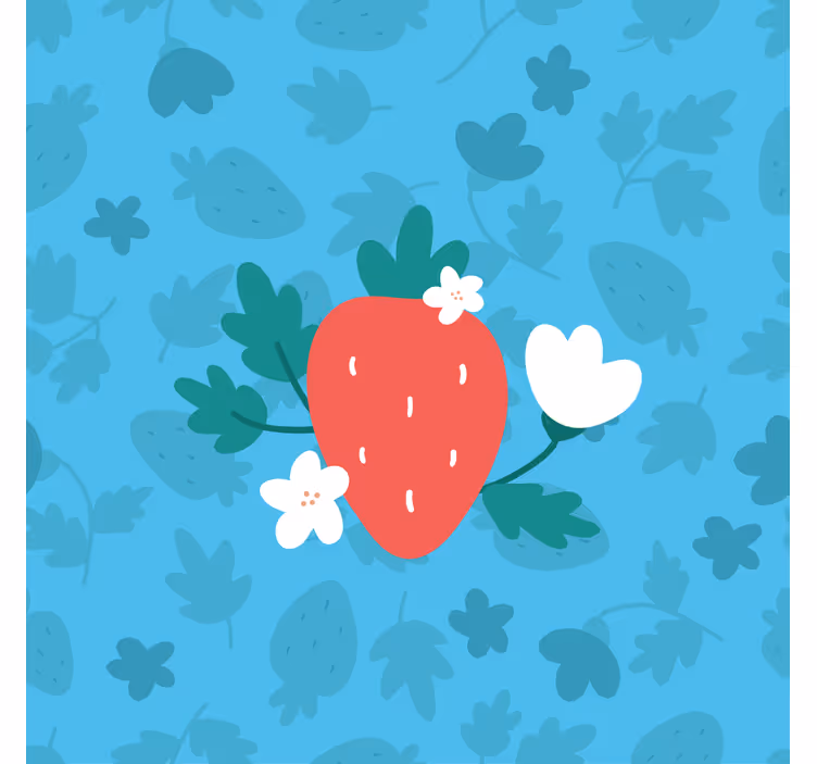 Store enrouleur cuisine motif fruits et fleurs colorés - TenStickers