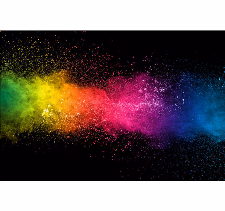Store enrouleur salon éclaboussures multicolores - TenStickers