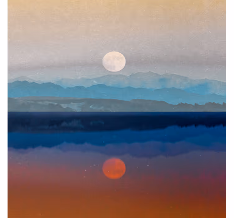 Store enrouleur salon design de lune magnifique - TenStickers