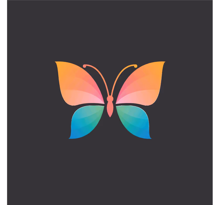 Store enrouleur salon papillon coloré chromatique - TenStickers