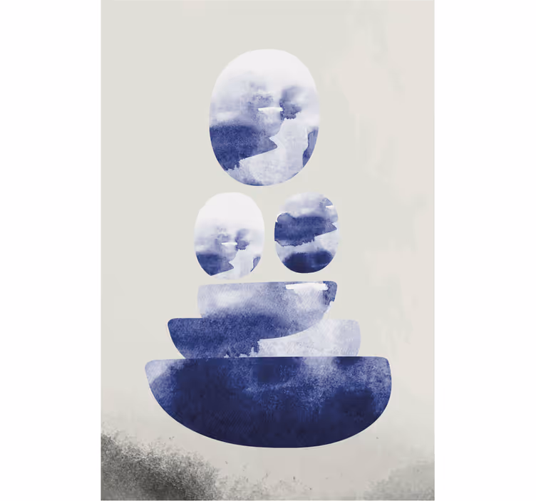 Store enrouleur salon forme bleue - TenStickers