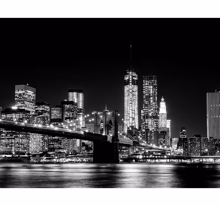 Store enrouleur noir fotomural new york est - TenStickers