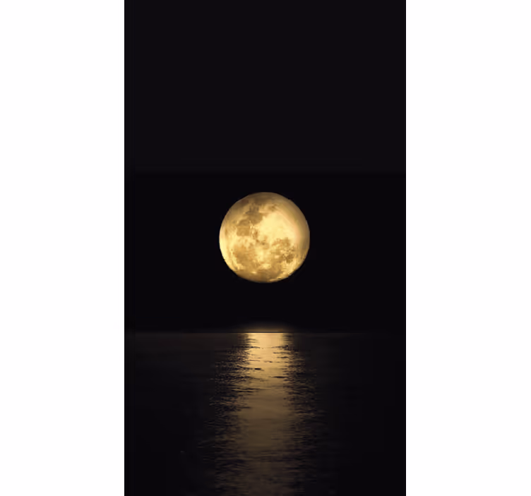 Store enrouleur noir lueur dorée de lune - TenStickers
