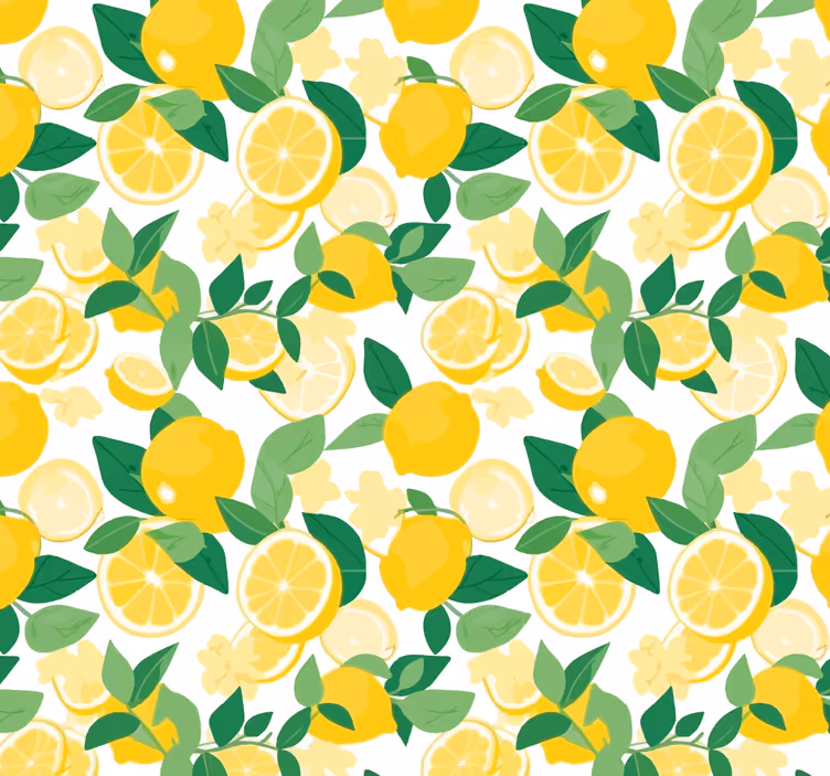 Store enrouleur jaune motif tranche de citron - TenStickers
