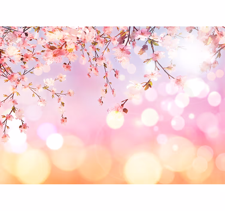 Store enrouleur rose fleur de cerisier 3d - TenStickers