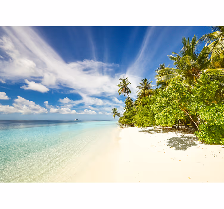 Store enrouleur salon île tropicale mer - TenStickers