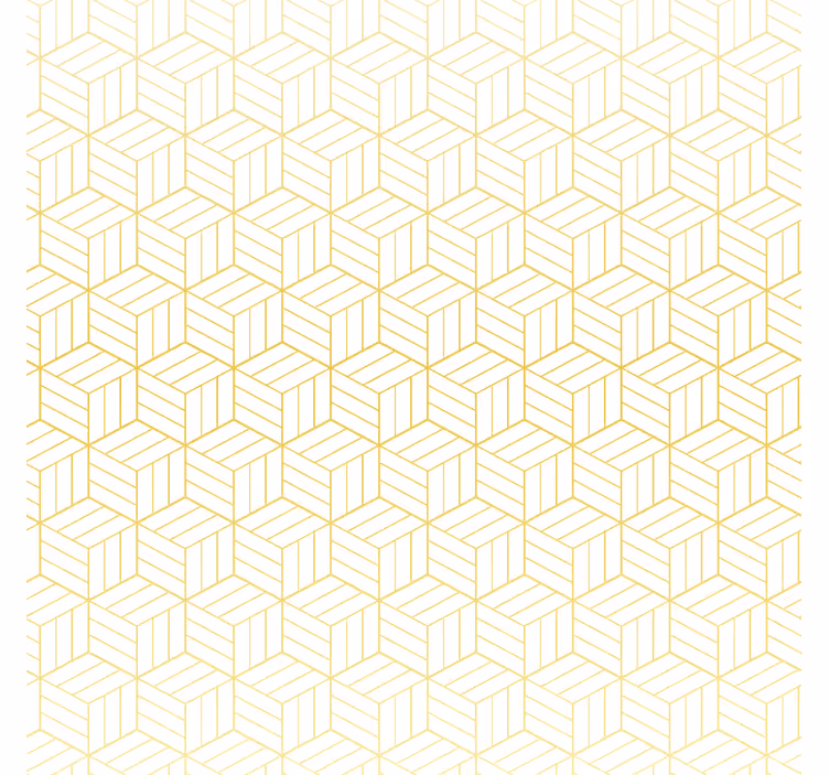 Store enrouleur moderne cubes géométriques dorés - TenStickers