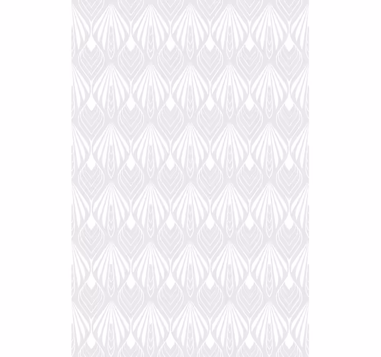 Store enrouleur moderne motif feuilles blanches et grises - TenStickers