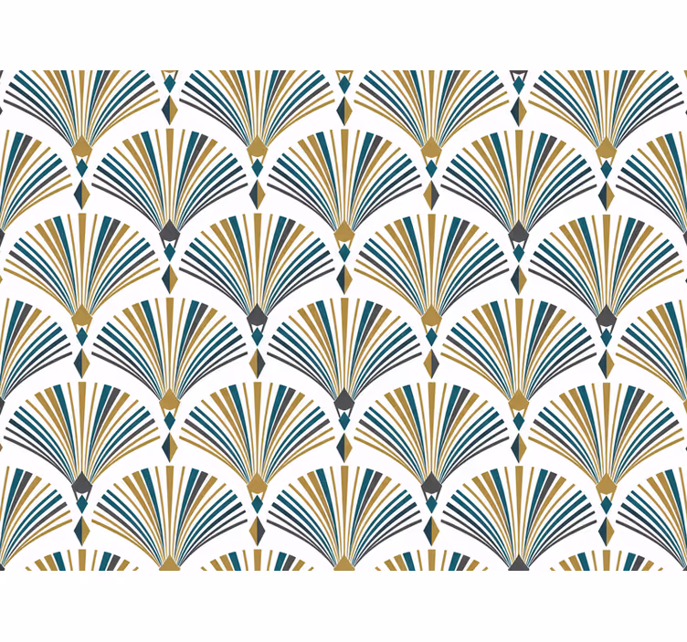 Store enrouleur moderne fresque de ventilateur gatsby - TenStickers