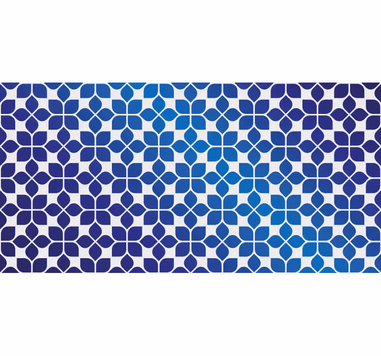 Store enrouleur bleu fleurs bleues - TenStickers