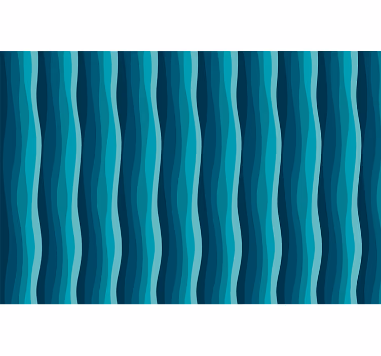 Store enrouleur bleu motif vagues - TenStickers