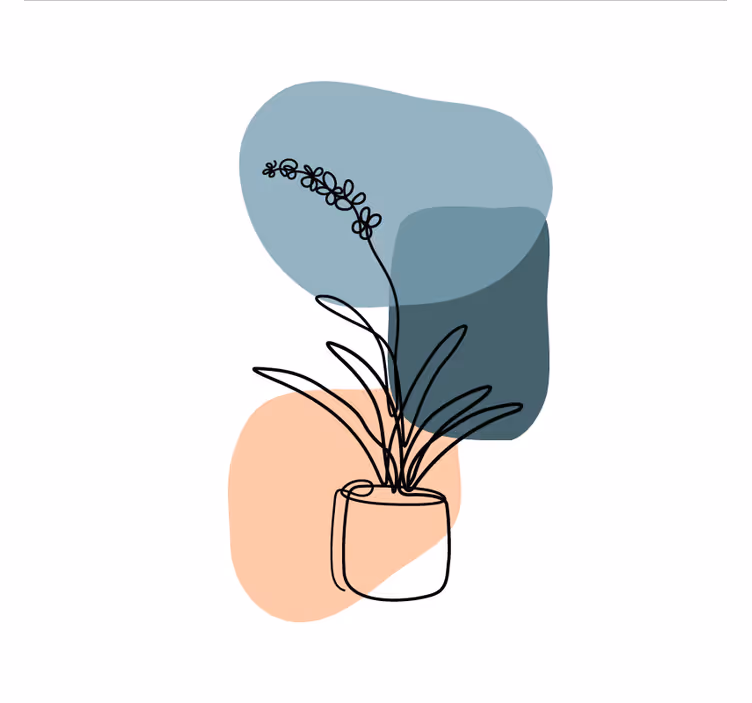 Store enrouleur salon design d'orchidées minimalistes - TenStickers