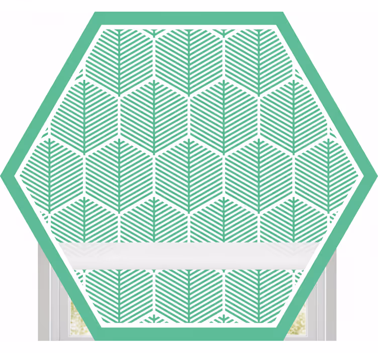 Store enrouleur vert forme hexagonale plantes vertes - TenStickers