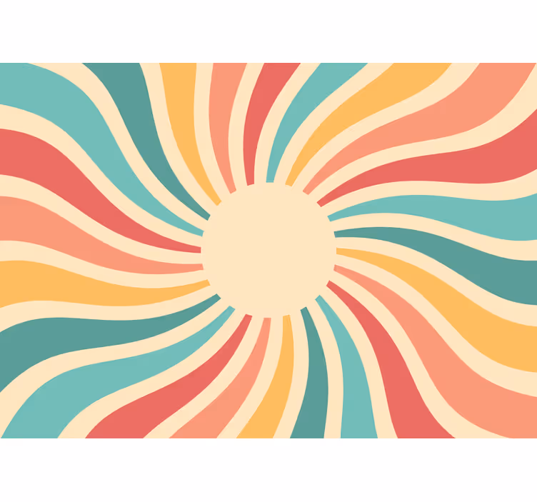 Store enrouleur salon coucher de soleil 70's - TenStickers