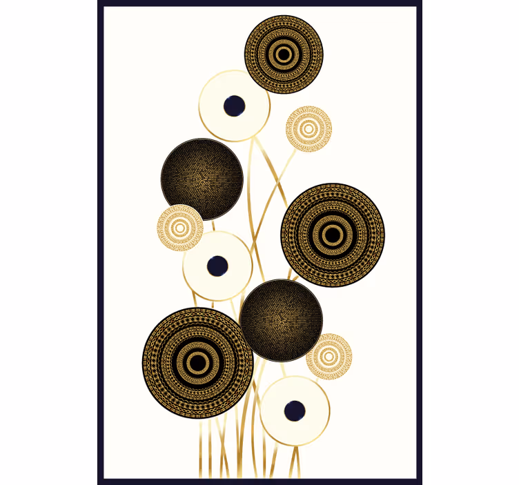 Store enrouleur salon décoration glamour cercles - TenStickers