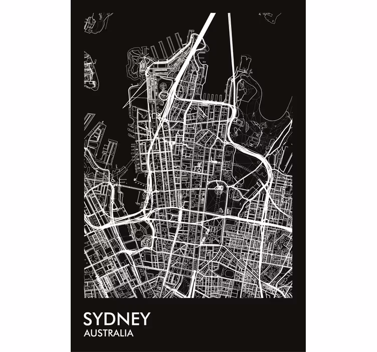 Store enrouleur salon carte sydney - TenStickers