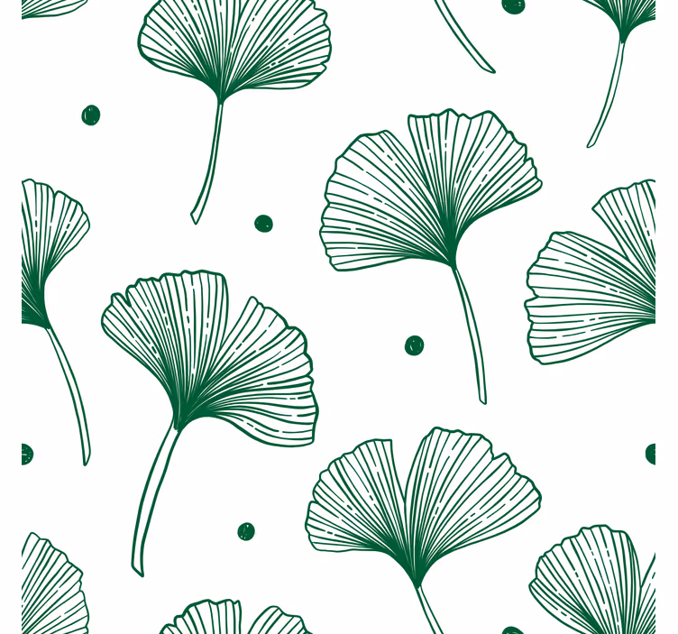 Store enrouleur salon feuilles vertes de ginkgo - TenStickers