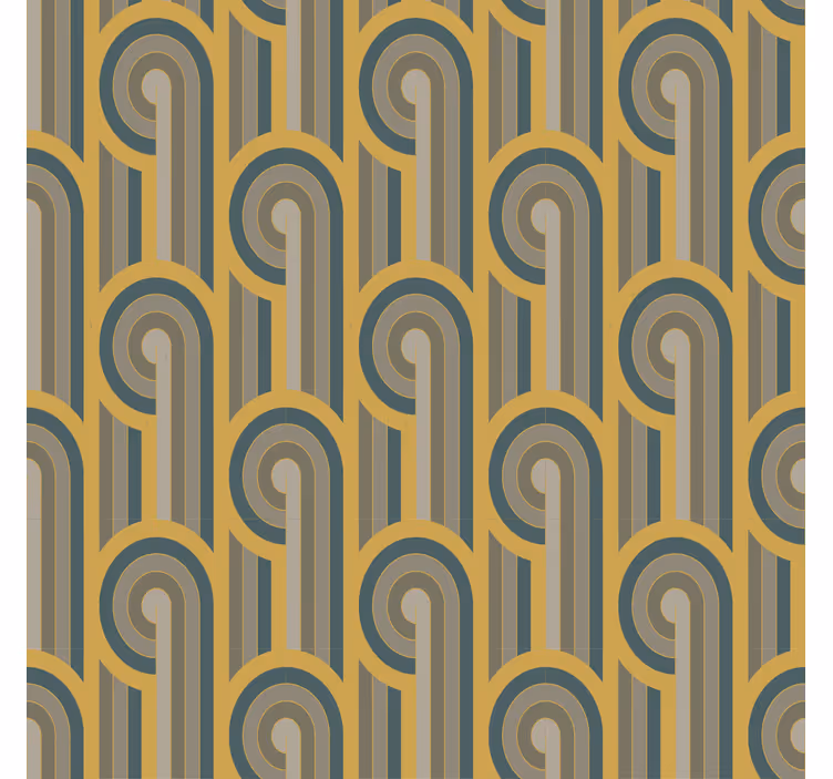 Store enrouleur salon formes géométriques art déco - TenStickers