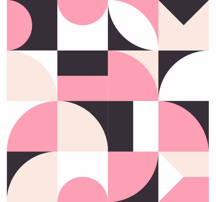 Store enrouleur salon motif figures nordiques roses - TenStickers