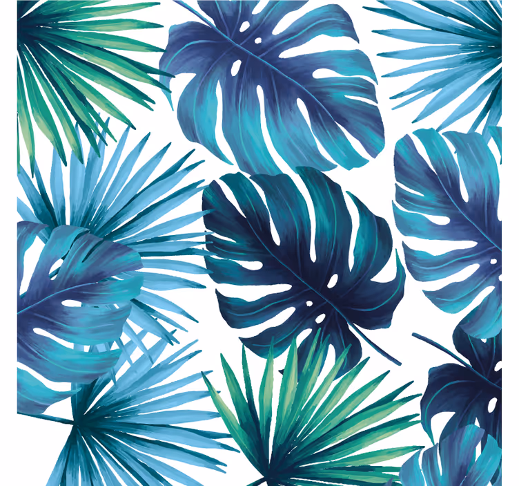 Store enrouleur salon feuillage tropical californien - TenStickers