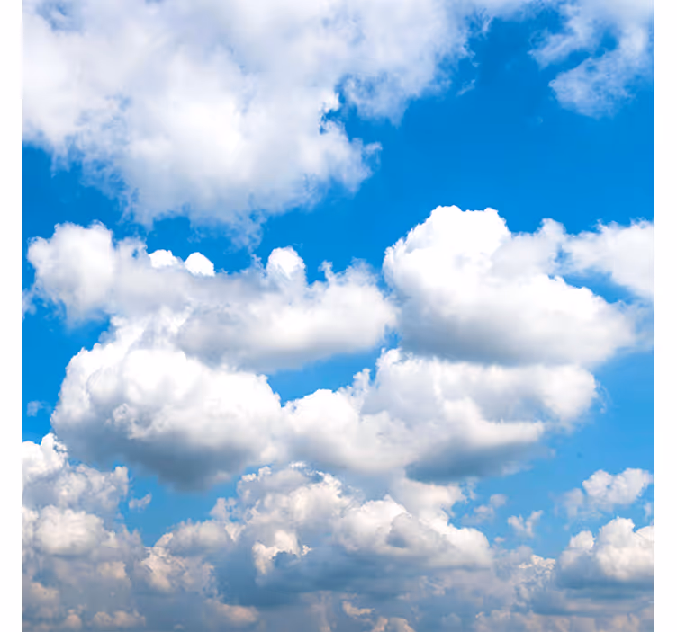 Store enrouleur salon ciel bleu avec nuages - TenStickers