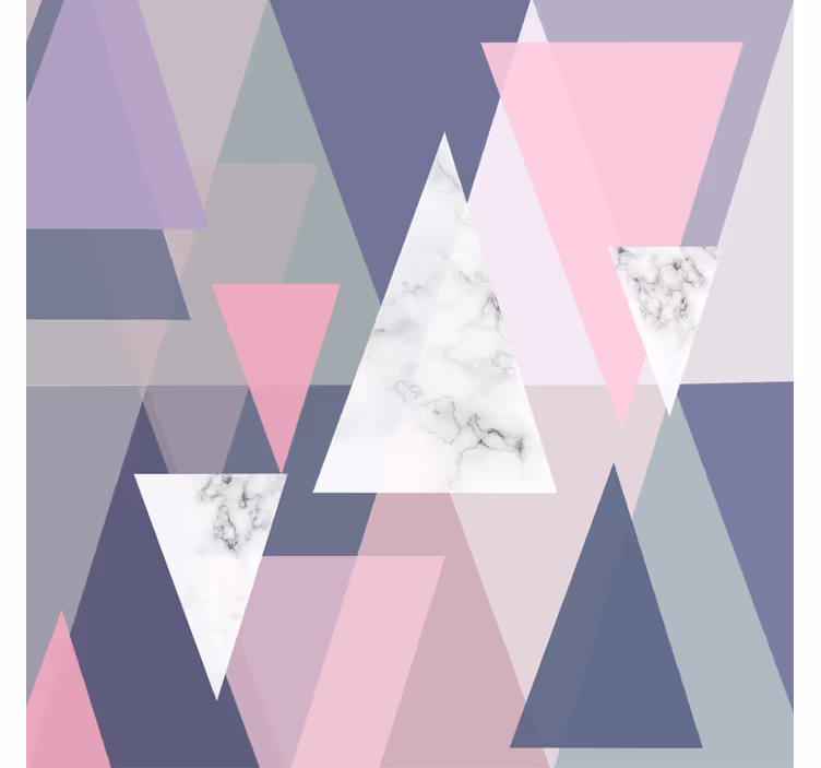 Store enrouleur salon art mural 3d triangles - TenStickers