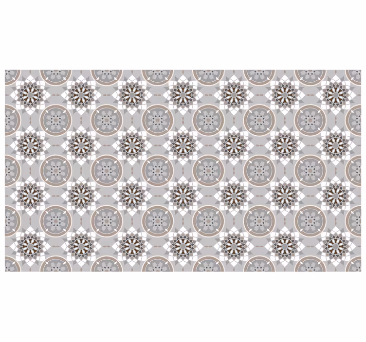 Store enrouleur gris carreau de fleur au sol - TenStickers